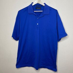 Greg Norman Shirt Men's XL Blue Polo Short Sleeve Cotton Classiccore Basic